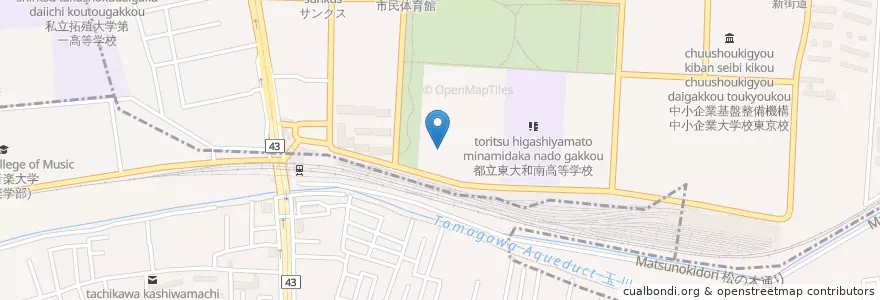 Mapa de ubicacion de 都立東大和療育センター en 日本, 東京都.