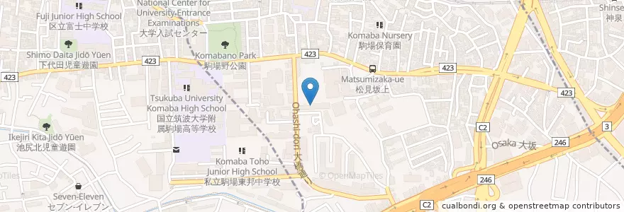 Mapa de ubicacion de 都立芸術高等学校 en Jepun, 東京都, 目黒区.