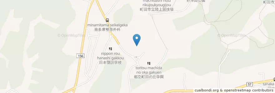 Mapa de ubicacion de 都立野津田高等学校 en Япония, Токио, Матида.