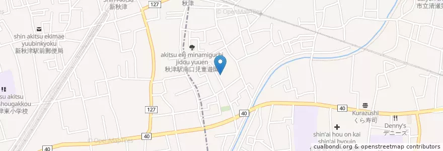 Mapa de ubicacion de 野塩保育園 en Japão, Tóquio, 清瀬市.