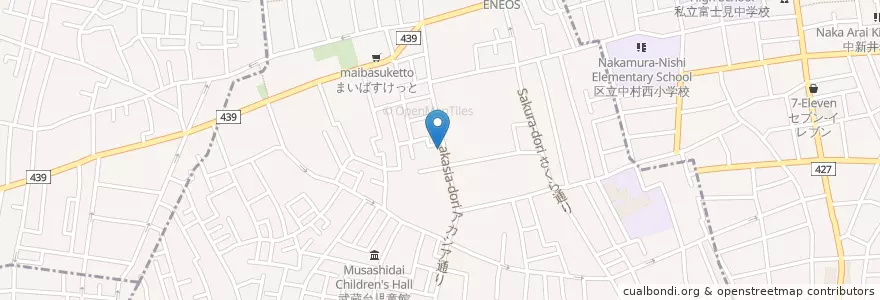 Mapa de ubicacion de 野方警察署上鷺宮駐在所 en Japon, Tokyo, 練馬区.