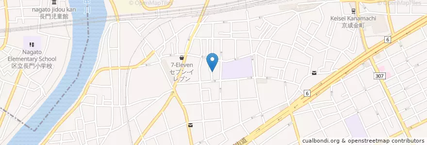 Mapa de ubicacion de 金町幼稚園 en Japão, Tóquio, 葛飾区.