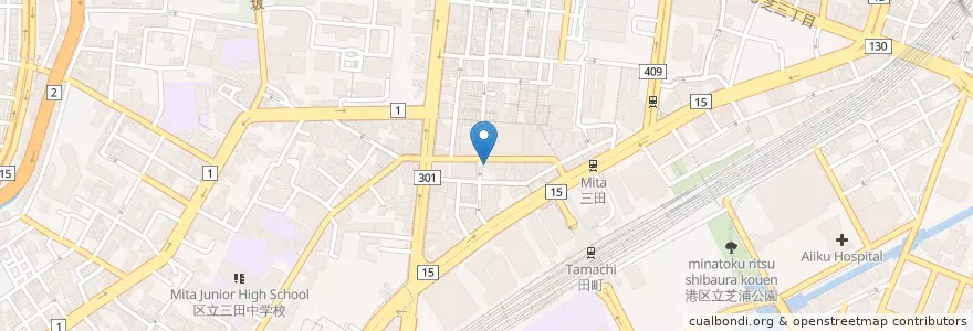 Mapa de ubicacion de 鈴木胃腸病院 en Japan, Tokio, 港区.