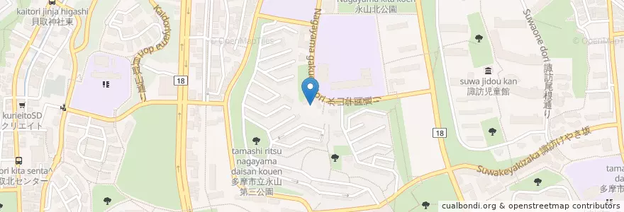 Mapa de ubicacion de 錦秋幼稚園 en Japan, 東京都, 多摩市.