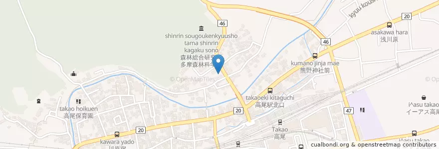 Mapa de ubicacion de 関東森林管理局高尾森林センター en Japan, 東京都, 八王子市.