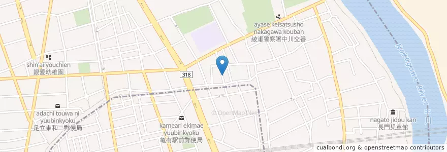 Mapa de ubicacion de 隅田学園 en 日本, 東京都, 足立区.