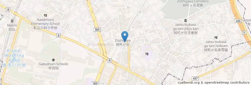 Mapa de ubicacion de 雑司が谷郵便局 en ژاپن, 東京都, 豊島区.