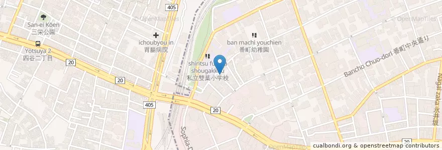 Mapa de ubicacion de 雙葉小学校附属幼稚園 en Japon, Tokyo.