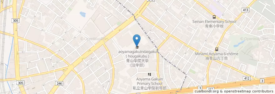 Mapa de ubicacion de 青山学院大学（国際政治経済学部） en Japón, Tokio, Shibuya.