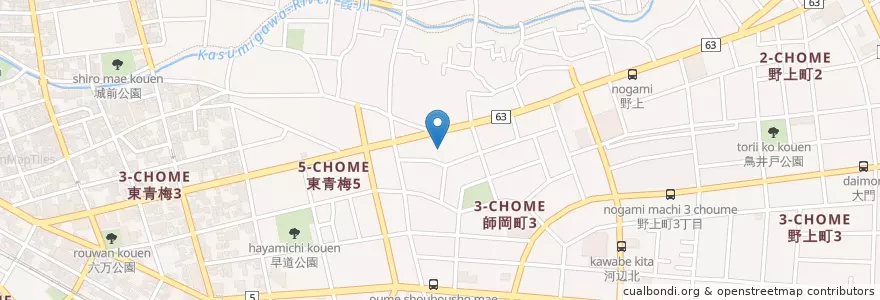 Mapa de ubicacion de 青梅ゆりかご保育園 en Giappone, Tokyo, 青梅市.