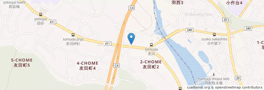 Mapa de ubicacion de 青梅警察署友田駐在所 en Japan, Tokyo, Ome.