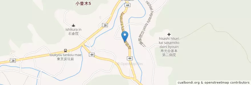 Mapa de ubicacion de 青梅警察署小曽木駐在所 en 日本, 东京都/東京都, 青梅市.
