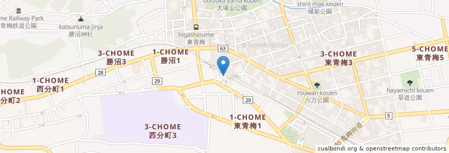 Mapa de ubicacion de 青梅警察署東青梅駅前交番 en 日本, 東京都, 青梅市.