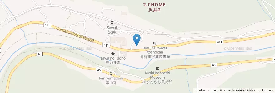 Mapa de ubicacion de 青梅警察署沢井駐在所 en Japonya, 東京都, 青梅市.
