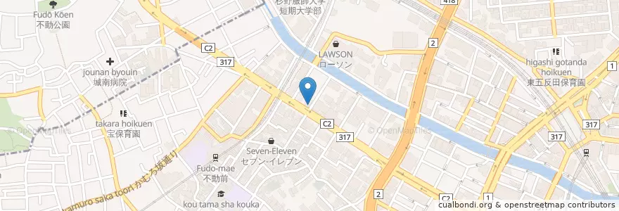 Mapa de ubicacion de 青葉会五反田神経内科病院 en Japan, 東京都, 品川区.