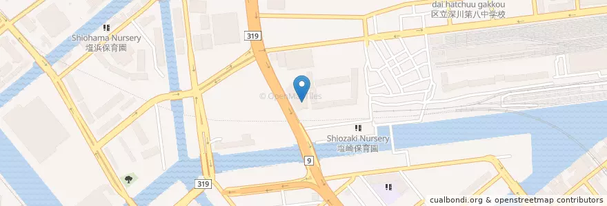 Mapa de ubicacion de 青藍会鈴木病院 en ژاپن, 東京都, 江東区.