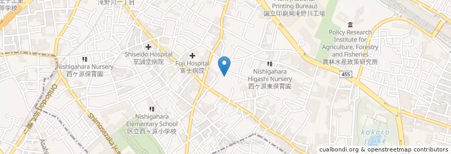 Mapa de ubicacion de 飛鳥すみれ幼稚園 en 일본, 도쿄도, 北区.