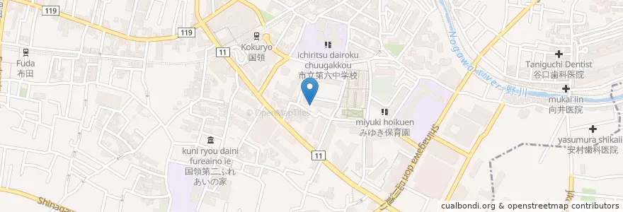 Mapa de ubicacion de 駿河台大学第一幼稚園 en اليابان, 東京都, 調布市.