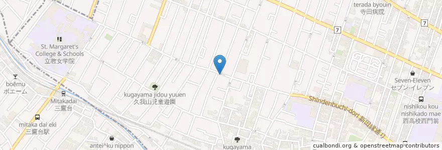 Mapa de ubicacion de 高井戸警察署久我山四丁目駐在所 en Japan, Tokio, 杉並区.