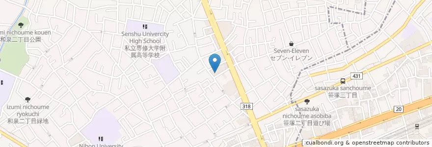 Mapa de ubicacion de 高井戸警察署泉南交番 en ژاپن, 東京都, 杉並区.