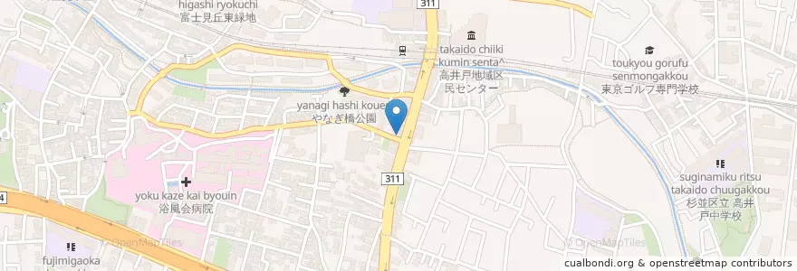 Mapa de ubicacion de 高井戸警察署高井戸西交番 en Japan, Tokyo, Suginami.