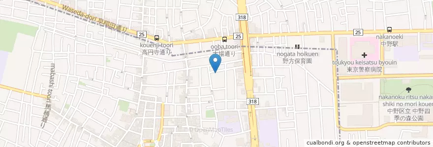 Mapa de ubicacion de 高円寺北保育園 en ژاپن, 東京都, 杉並区.