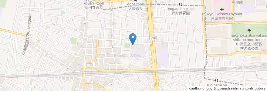 Mapa de ubicacion de 高円寺北子供園 en Giappone, Tokyo, 杉並区.