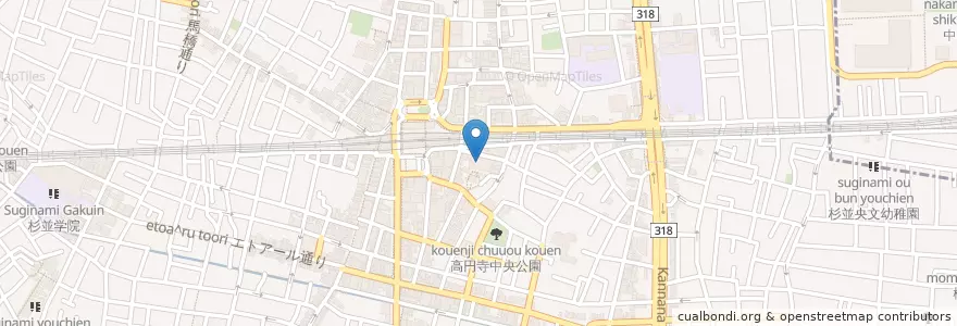 Mapa de ubicacion de 高円寺南保育園 en Japão, Tóquio, 杉並区.