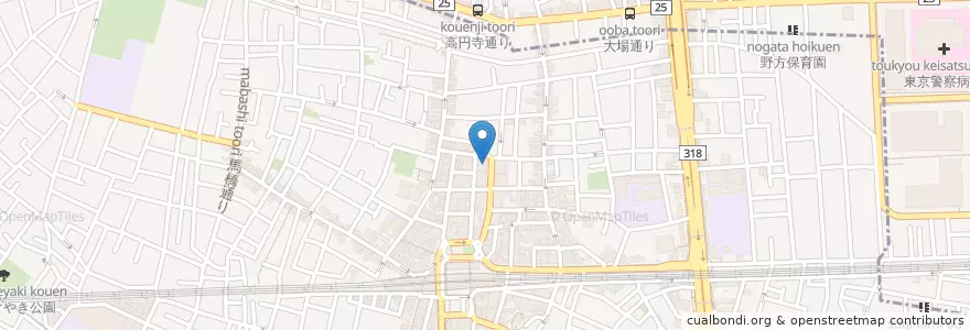 Mapa de ubicacion de 高円寺駅前郵便局 en Япония, Токио, Сугинами.
