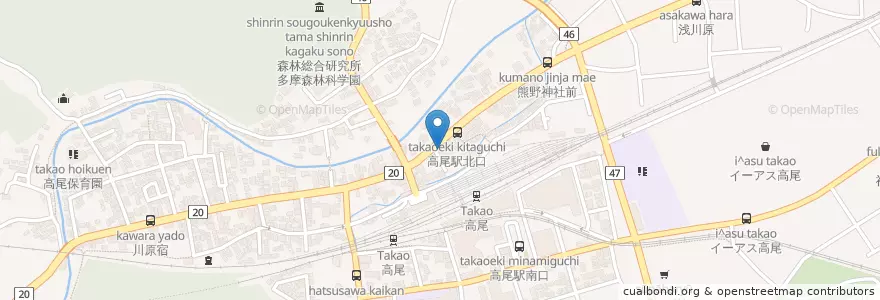 Mapa de ubicacion de 高尾警察署高尾駅前交番 en Japón, Tokio, Hachioji.