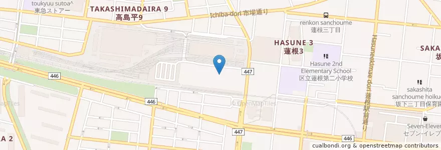 Mapa de ubicacion de 高島平さつき保育園 en 日本, 東京都, 板橋区.