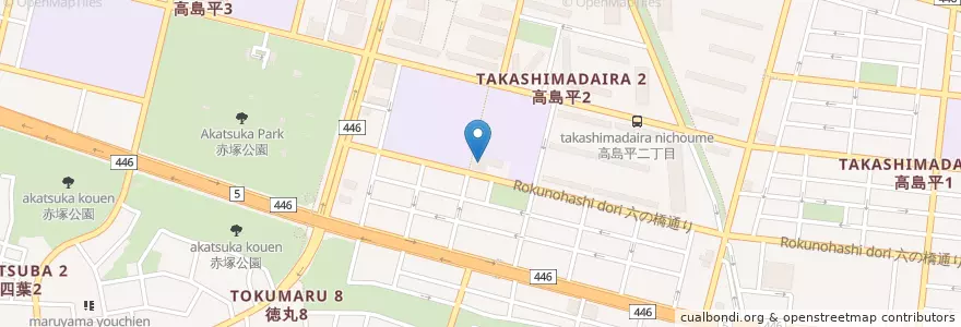 Mapa de ubicacion de 高島平つぼみ保育園 en 일본, 도쿄도, 板橋区.