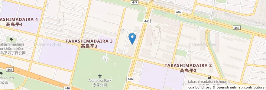 Mapa de ubicacion de 高島平警察署 en Giappone, Tokyo, 板橋区.