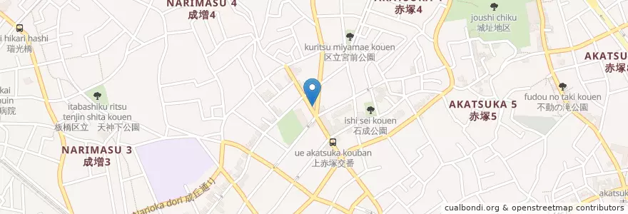 Mapa de ubicacion de 高島平警察署 上赤塚交番 en 일본, 도쿄도, 板橋区.