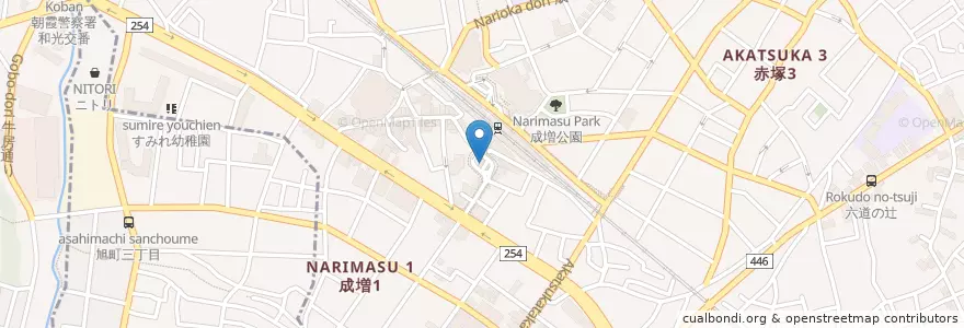 Mapa de ubicacion de 高島平警察署 成増駅前交番 en Japon, Tokyo, 練馬区.