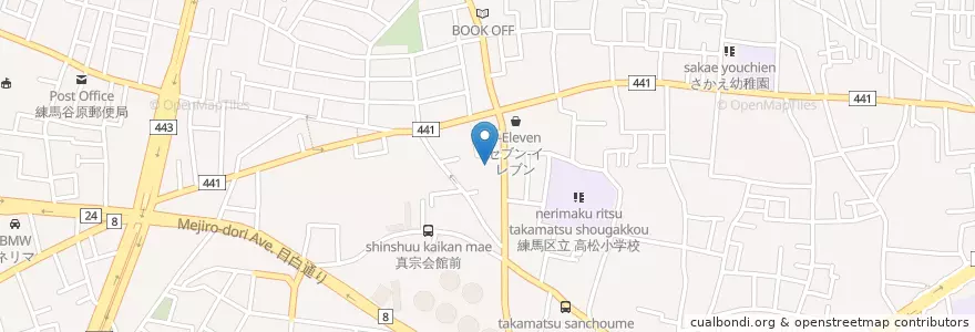 Mapa de ubicacion de 高松保育園 en اليابان, 東京都, 練馬区.