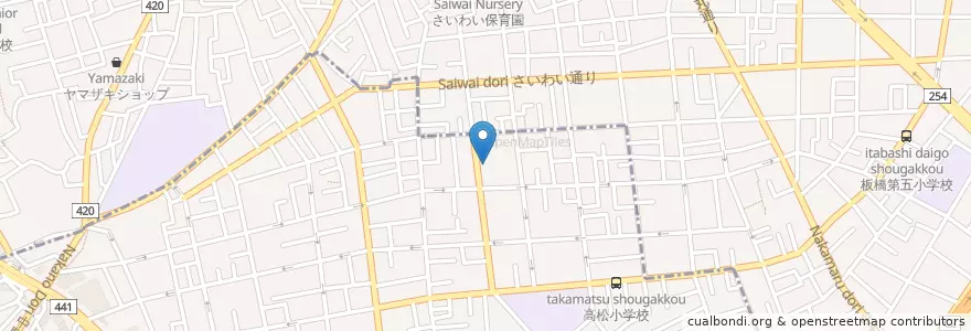 Mapa de ubicacion de 高松第一保育園 en Giappone, Tokyo, 板橋区.