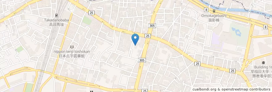 Mapa de ubicacion de 高田馬場第二保育園 en 日本, 东京都/東京都, 新宿区/新宿區.