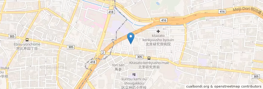 Mapa de ubicacion de 高輪消防署三光出張所 en ژاپن, 東京都, 港区.