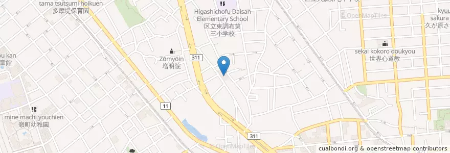 Mapa de ubicacion de 鵜の木いまいずみ保育園 en 日本, 東京都, 大田区.