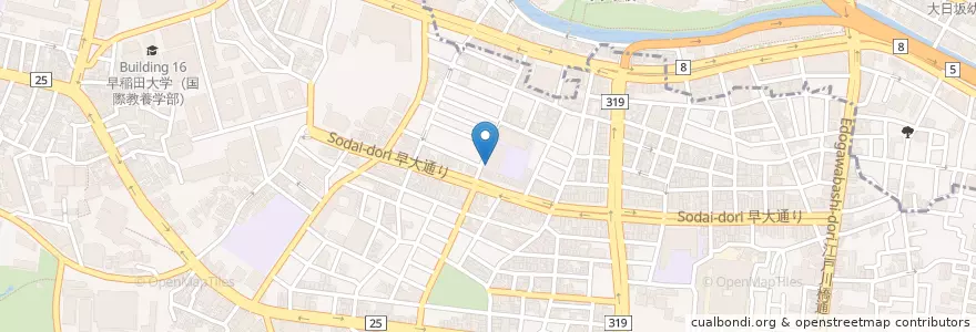 Mapa de ubicacion de 鶴巻幼稚園 en ژاپن, 東京都, 新宿区.