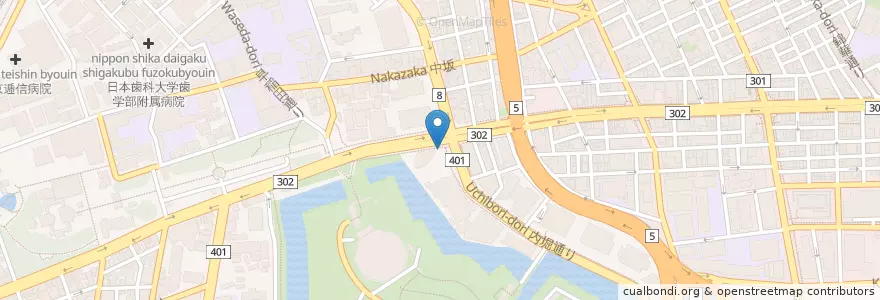 Mapa de ubicacion de 麹町警察署 九段下交番 en اليابان, 東京都, 千代田区.