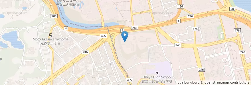 Mapa de ubicacion de 麹町警察署衆議院議長公邸警備派出所 en اليابان, 東京都.