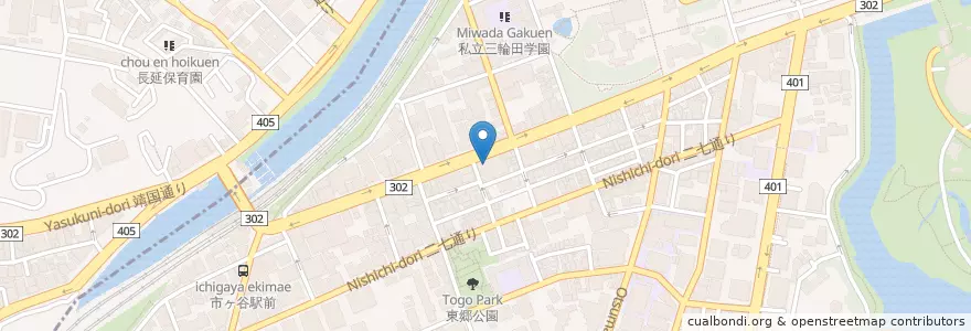 Mapa de ubicacion de 麹町郵便局 en 日本, 東京都, 千代田区.