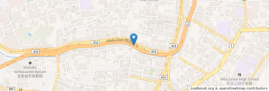 Mapa de ubicacion de 麻布警察署古川交番 en ژاپن, 東京都, 港区.