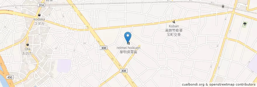 Mapa de ubicacion de 黎明保育園 en 日本, 东京都/東京都, 葛飾区.