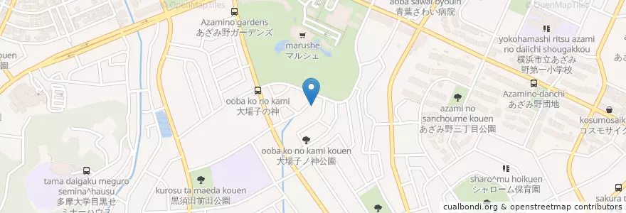 Mapa de ubicacion de あざみ野白ゆり幼稚園 en Japan, 神奈川県, Yokohama, 青葉区.