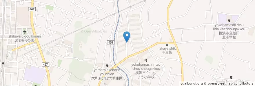 Mapa de ubicacion de いちょう保育園 en 日本, 神奈川縣, 大和市.