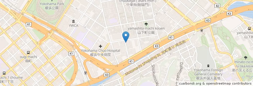 Mapa de ubicacion de さくら幼稚園 en Japonya, 神奈川県, 横浜市, 中区.