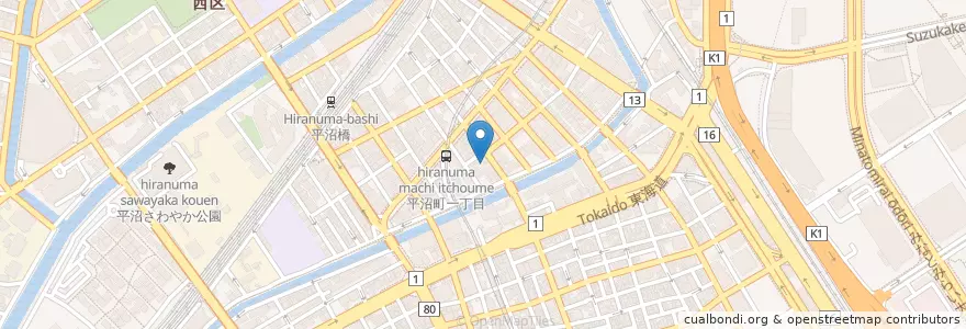 Mapa de ubicacion de さくら愛児園 en 日本, 神奈川縣, 横滨市, 西区.